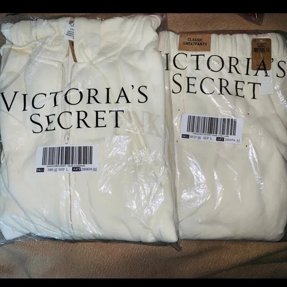 NEW VSPINK SWEATSUIT SET OF EVERYDAY FULL ZIP HOODIE&CLASSIC SWEATPANTS LARGE❣️ - Picture 2 of 8